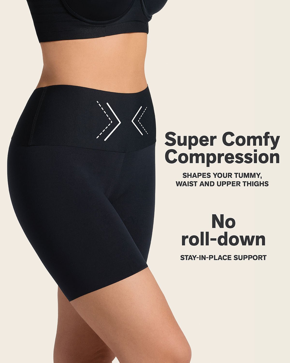 StayPut™ Anti Roll-Down Seamless Shaper Short - BYS