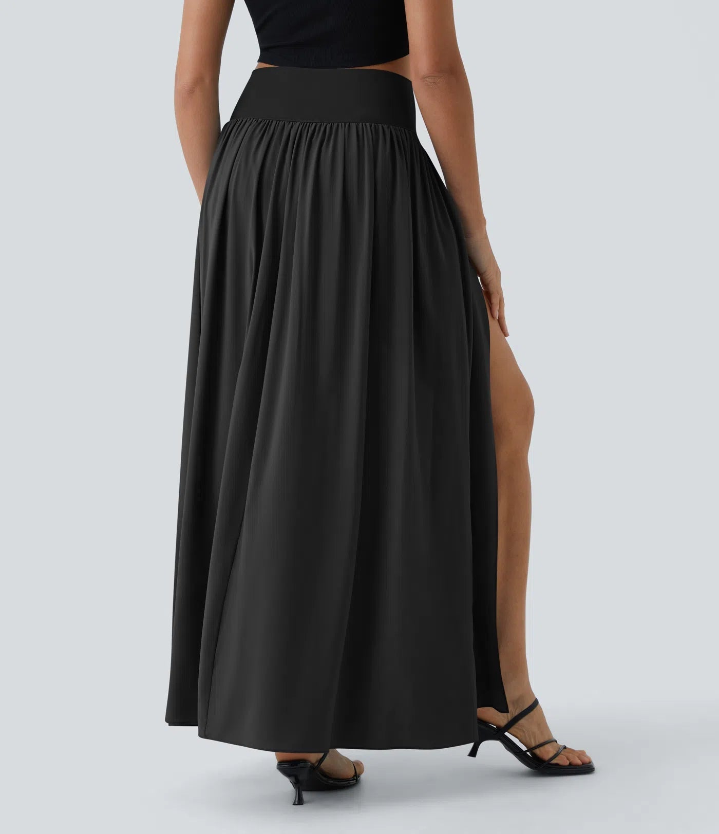 Breezeful™ Allure Flowy High-Waisted Maxi Skirt with Pockets - BYS