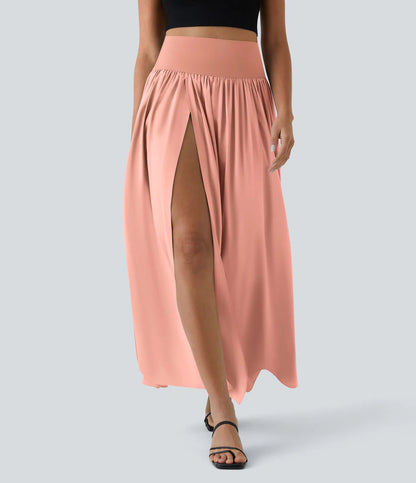Breezeful™ Allure Flowy High-Waisted Maxi Skirt with Pockets - BYS