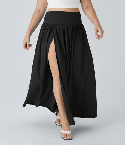Breezeful™ Allure Flowy High-Waisted Maxi Skirt with Pockets - BYS