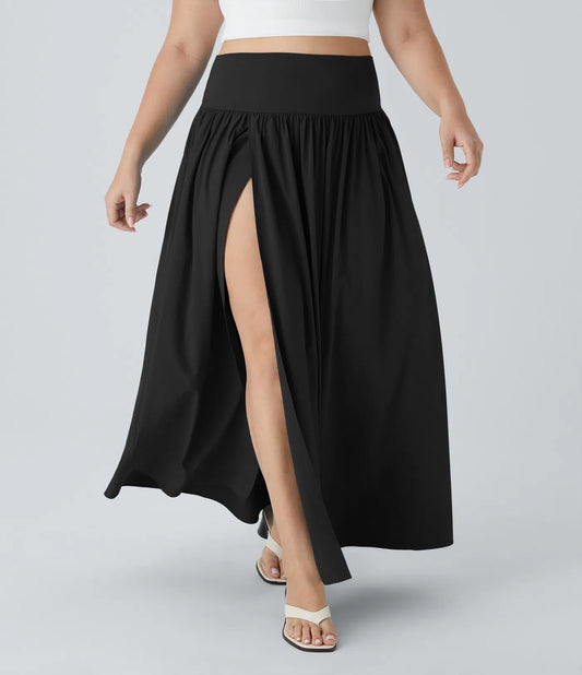 Breezeful™ Allure Flowy High-Waisted Maxi Skirt with Pockets - BYS