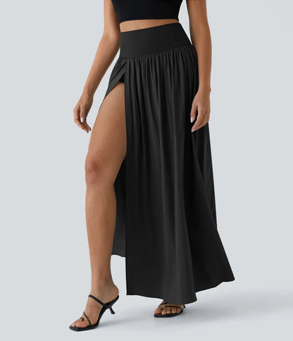 Breezeful™ Allure Flowy High-Waisted Maxi Skirt with Pockets - BYS