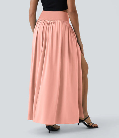 Breezeful™ Allure Flowy High-Waisted Maxi Skirt with Pockets - BYS