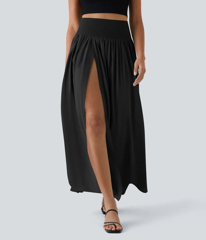 Breezeful™ Allure Flowy High-Waisted Maxi Skirt with Pockets - BYS