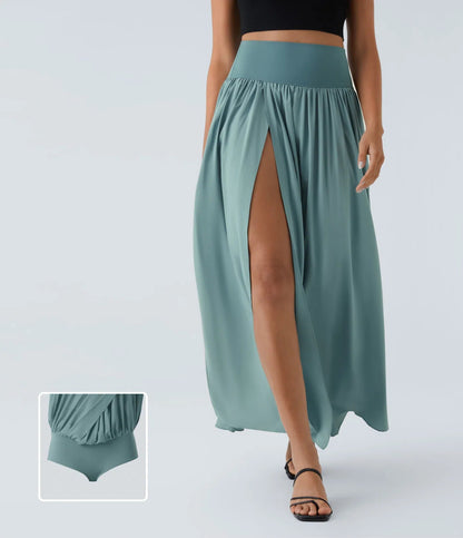 Breezeful™ Allure Flowy High-Waisted Maxi Skirt with Pockets - BYS