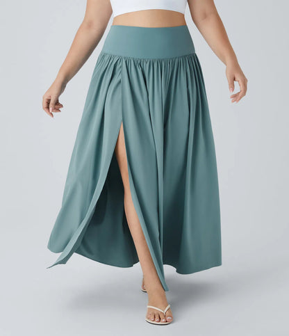 Breezeful™ Allure Flowy High-Waisted Maxi Skirt with Pockets - BYS