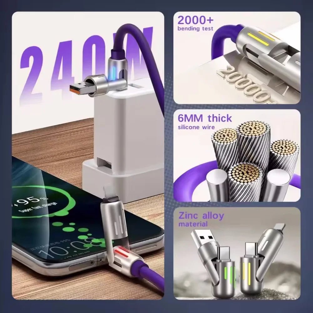 FlexCoil™ Pro – Retractable Fast-Charging Cable - BYS