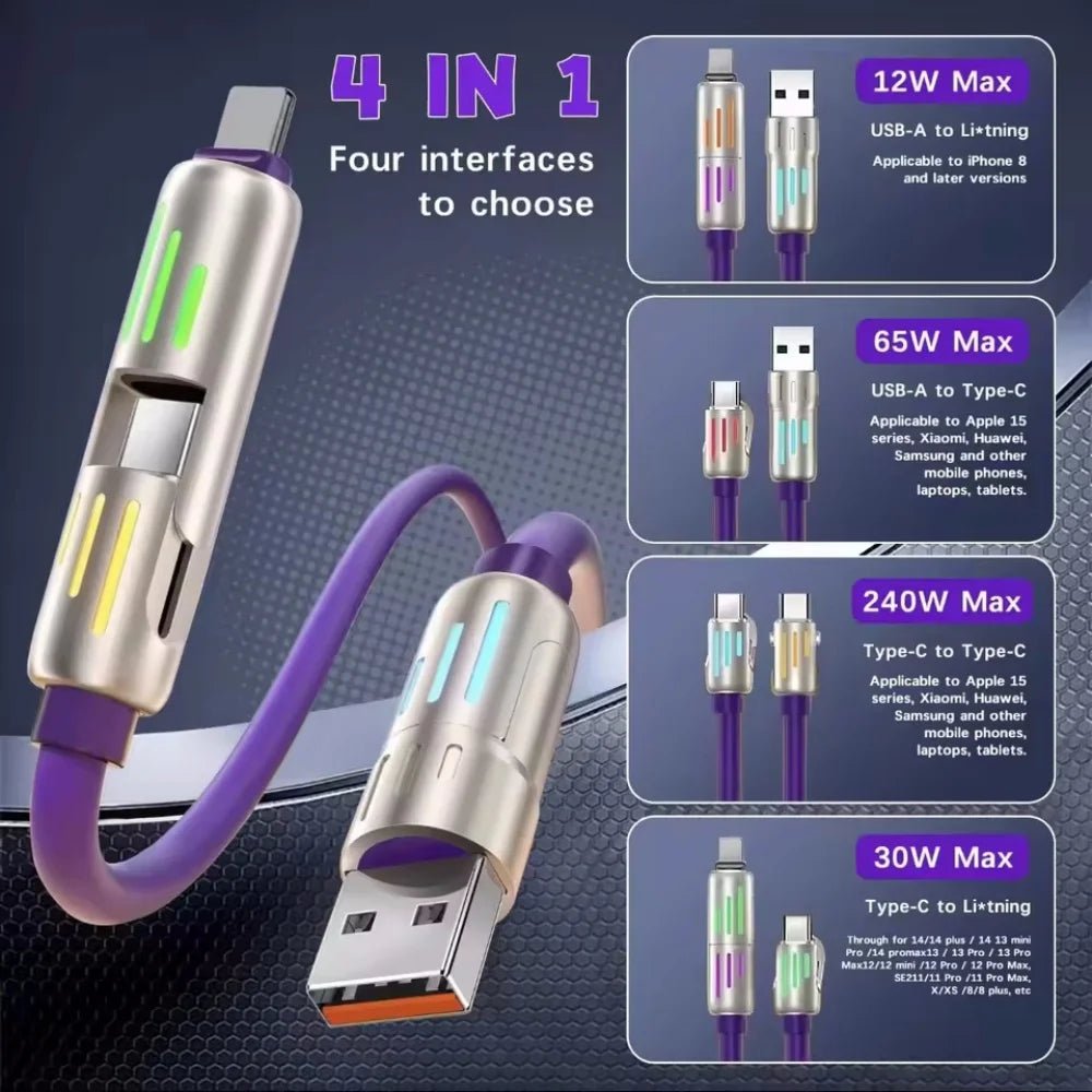 FlexCoil™ Pro – Retractable Fast-Charging Cable - BYS