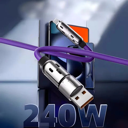 FlexCoil™ Pro – Retractable Fast-Charging Cable - BYS