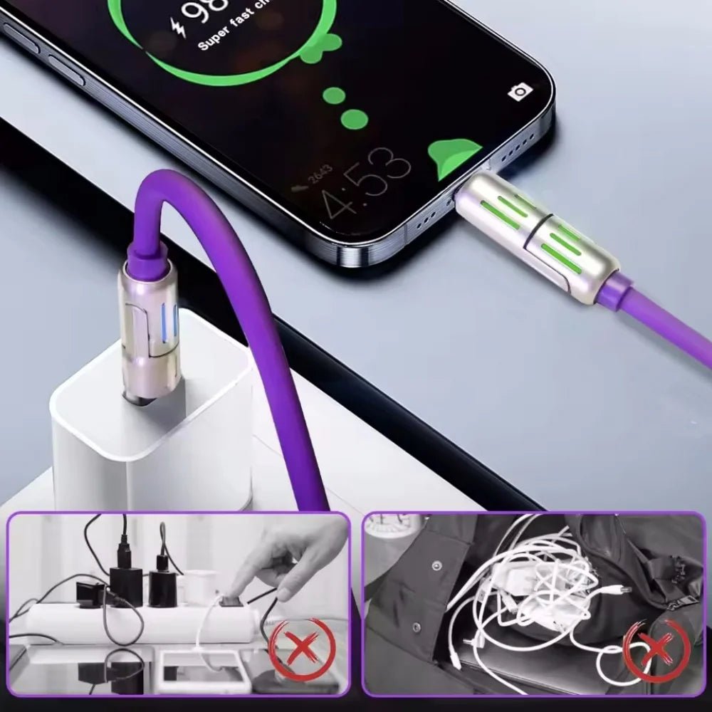 FlexCoil™ Pro – Retractable Fast-Charging Cable - BYS