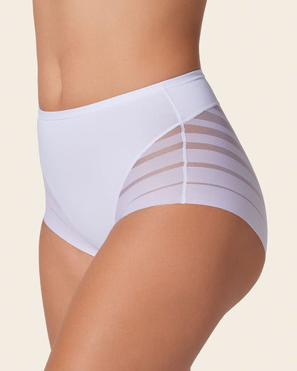 SilkLine™ Sheer-Stripe High-Waisted Lace Shaper Panty - BYS