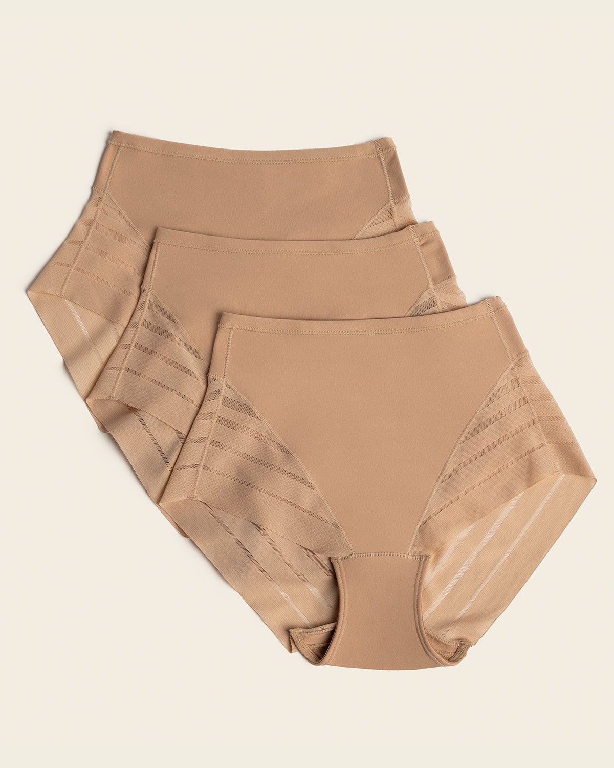 SilkLine™ Sheer-Stripe High-Waisted Lace Shaper Panty - BYS