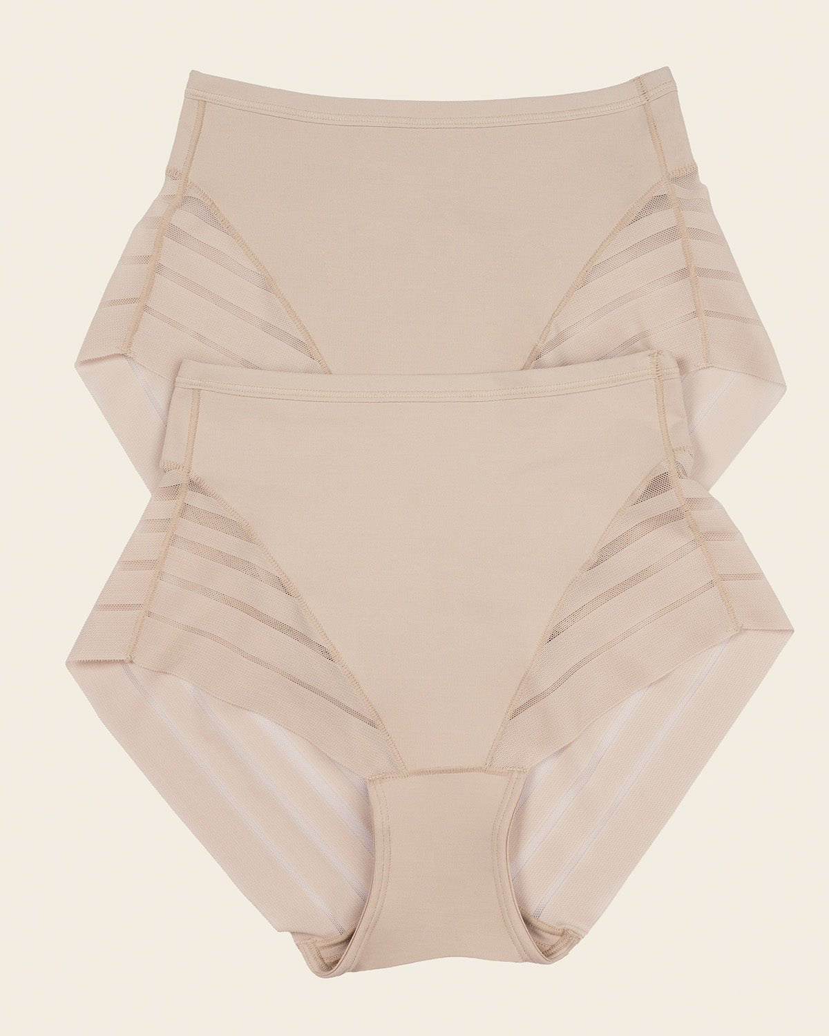 SilkLine™ Sheer-Stripe High-Waisted Lace Shaper Panty - BYS